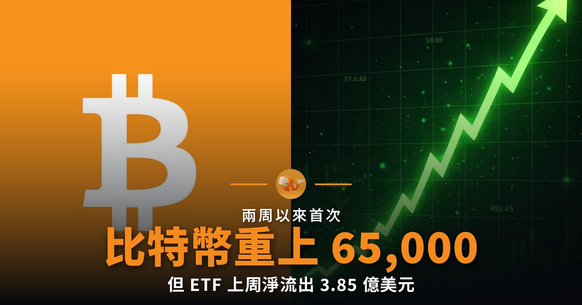 比特幣重上 65,000 美元關鍵阻力