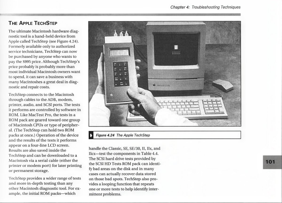 1990 年代維修書籍介紹 Apple TechStep 的一頁