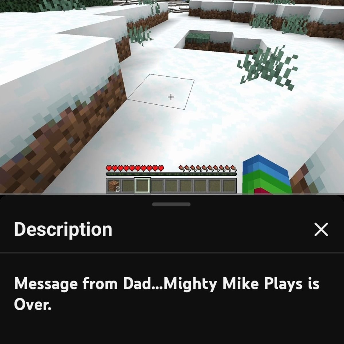 頻道影片《Message from Dad...Mighty Mike Plays is Over.》的說明頁面