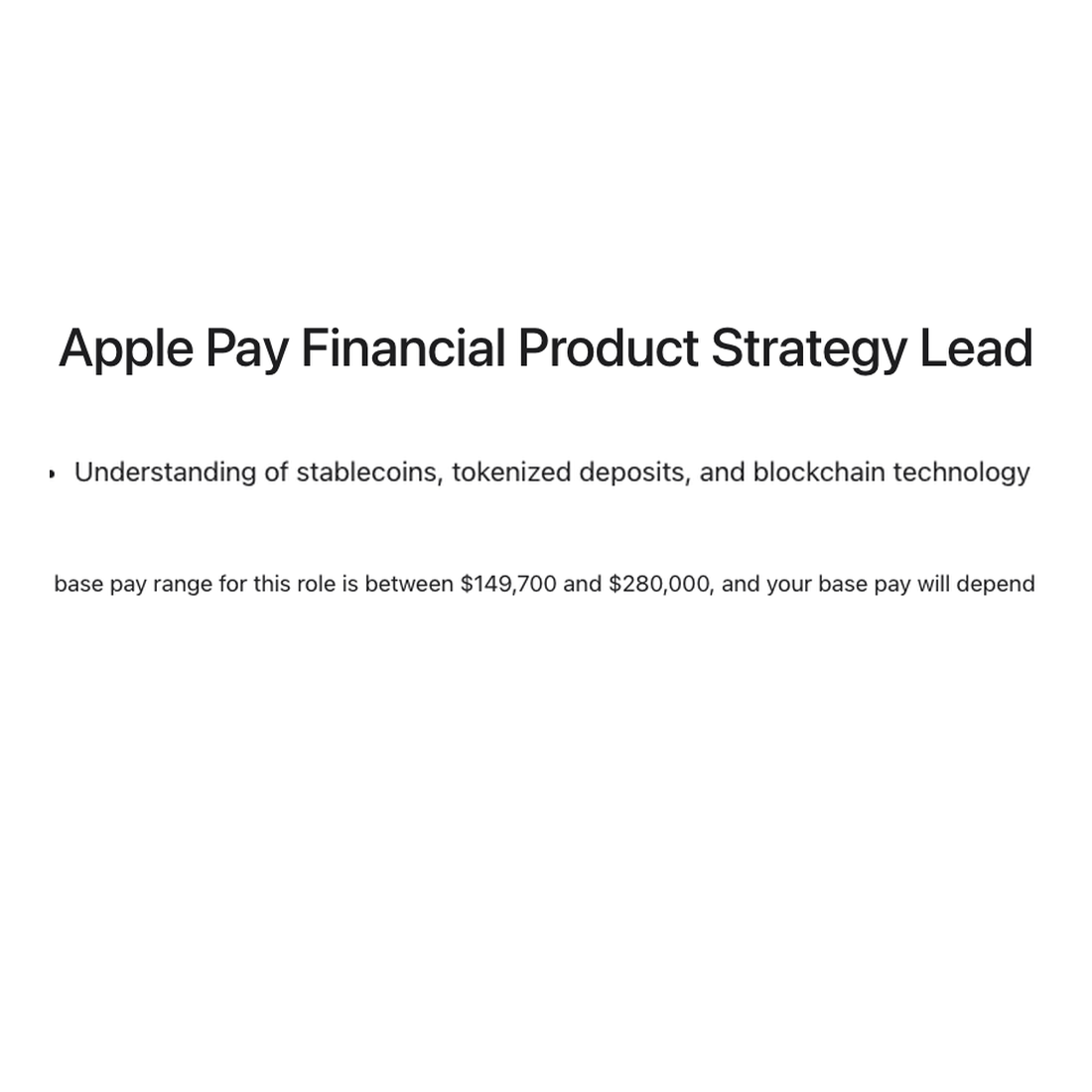 Apple 招聘網站上的職位頁面