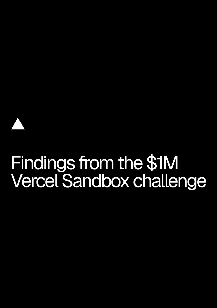Vercel 公布 Sandbox 挑戰結果的文章封面
