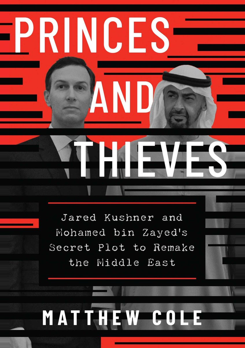《Princes and Thieves》封面,副題指庫什納與阿聯酋總統穆罕默德合謀重塑中東
