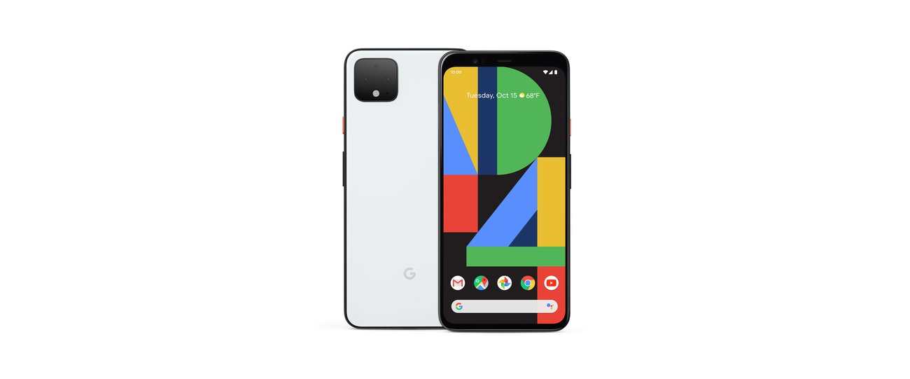 Google 發布 Pixel 4 時公布的產品圖