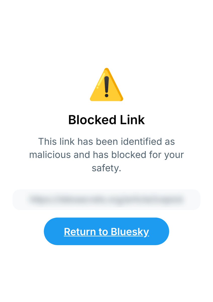 Bluesky 封鎖連結頁面