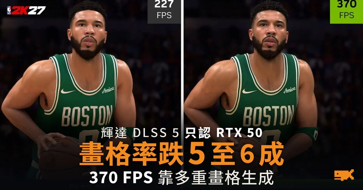 DLSS 5 只認 RTX 50 神經渲染畫格率跌五至六成