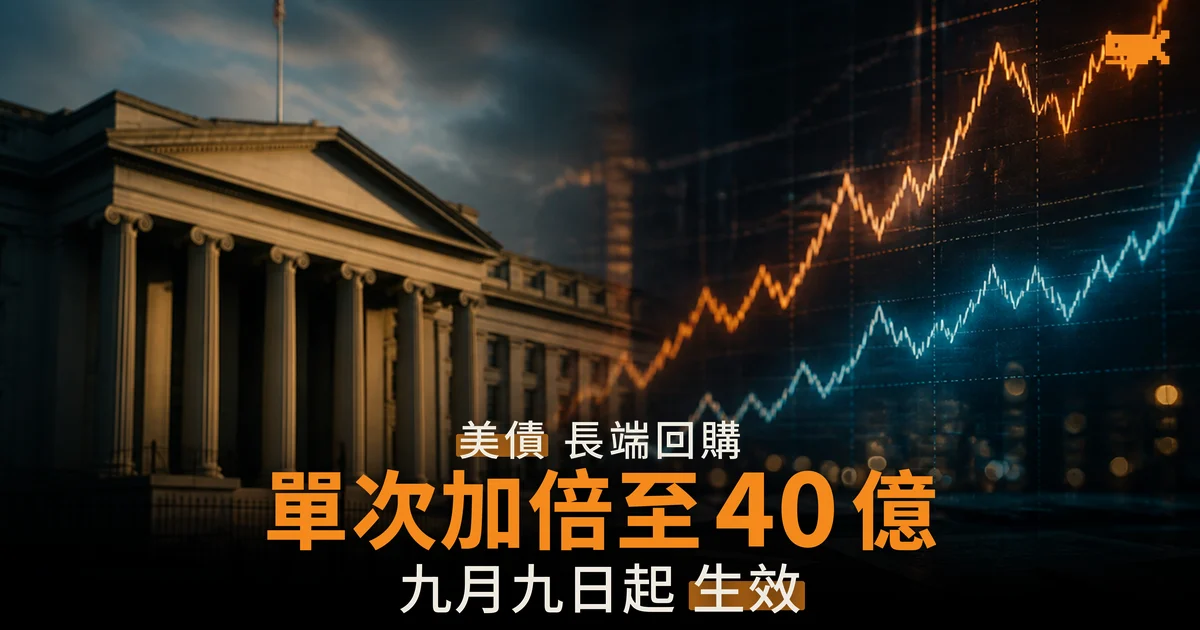 美債長端回購加倍 九月九日起生效