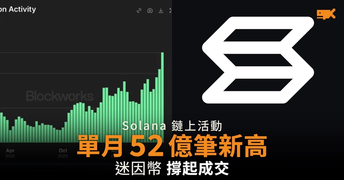 Solana 八月 52 億筆非投票交易創新高 Helius 行政總裁指九月已再破紀錄