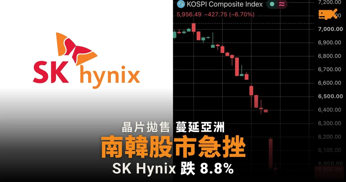晶片股拋售蔓延亞洲 南韓股市急挫 7.4%