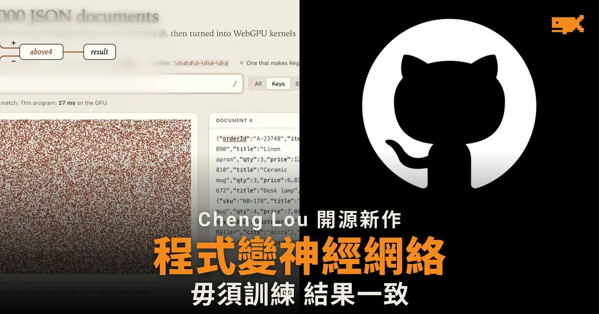 Cheng Lou 開源 Handwired:把 JavaScript 程式變成毋須訓練的神經網絡