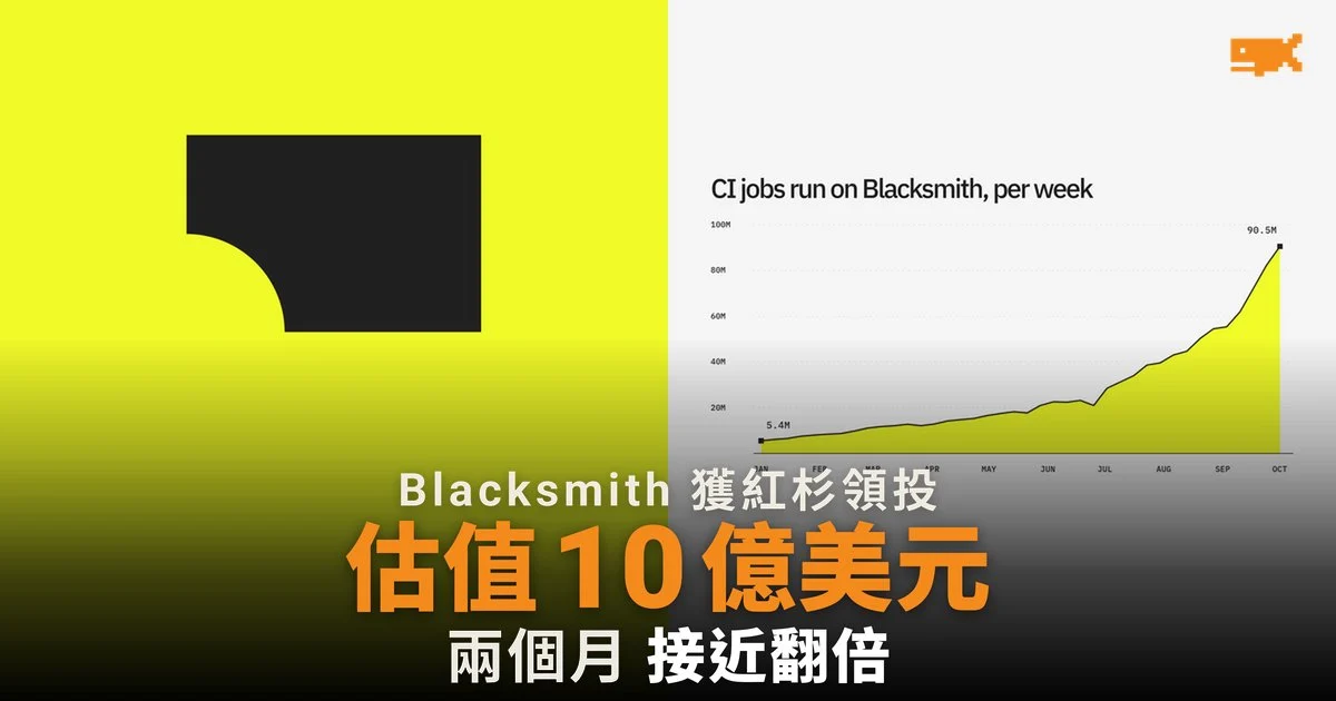 AI 寫碼推高測試需求,Blacksmith 獲紅杉領投估值 10 億美元