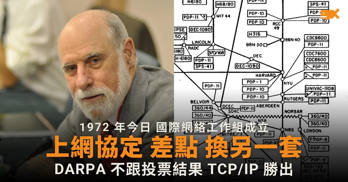 1972 年今日 國際網絡工作組成立 上網協定差點換掉